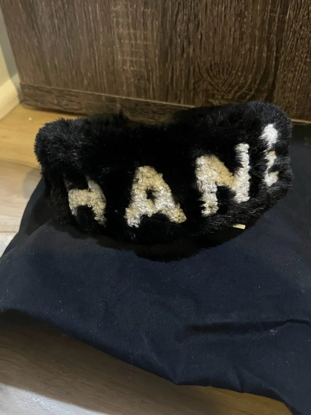 Black Shearling Headband